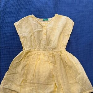 United Colors Of Benetton Light Yellow Kids Dress Size XS